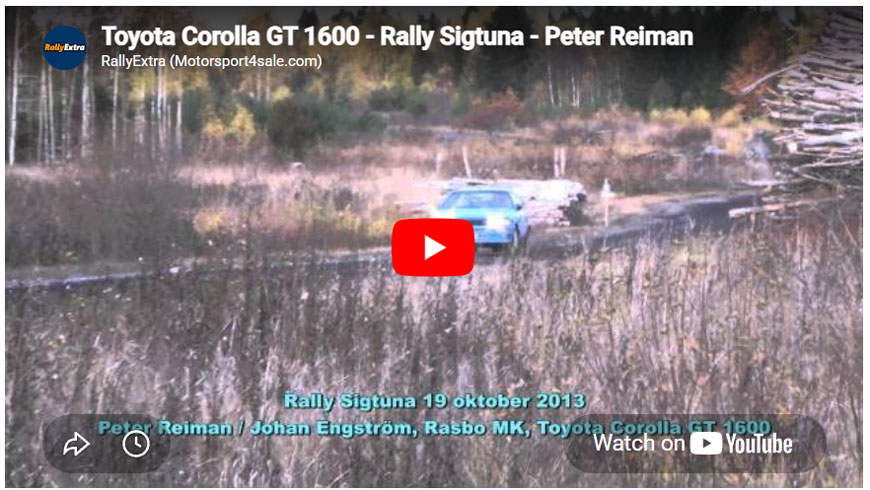 YouTube-film från Peter Reimans Corolla-debut